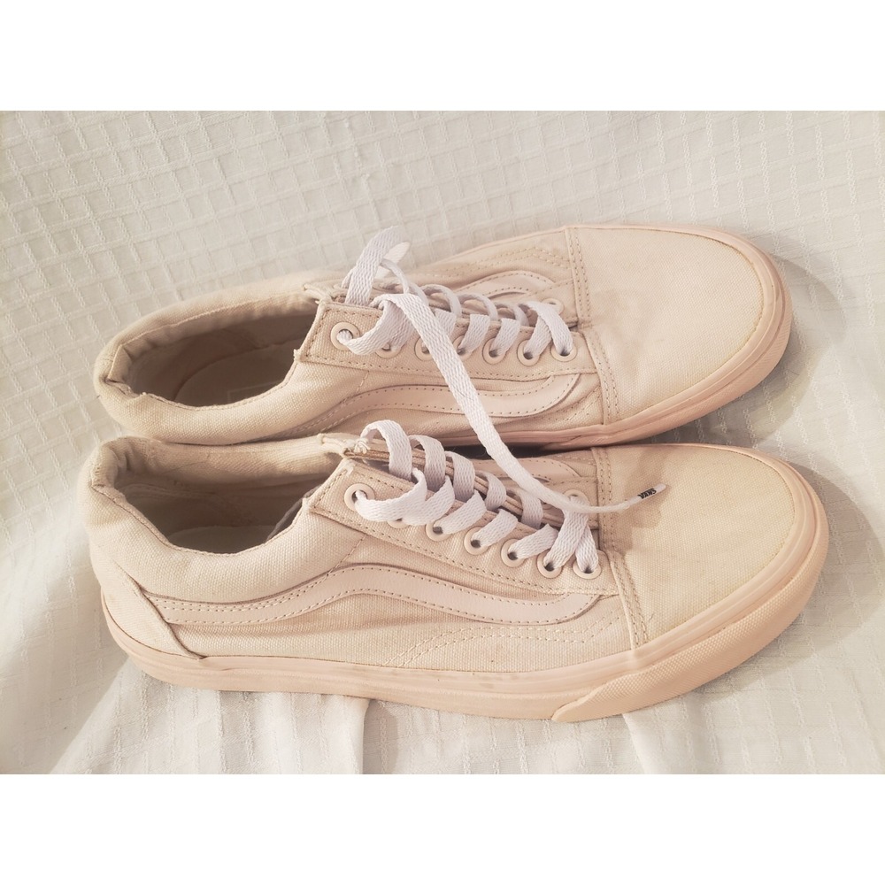 Vans Womens Old Skool 721278 Lace Up Low Top Pink Skate Shoes Size 9.5